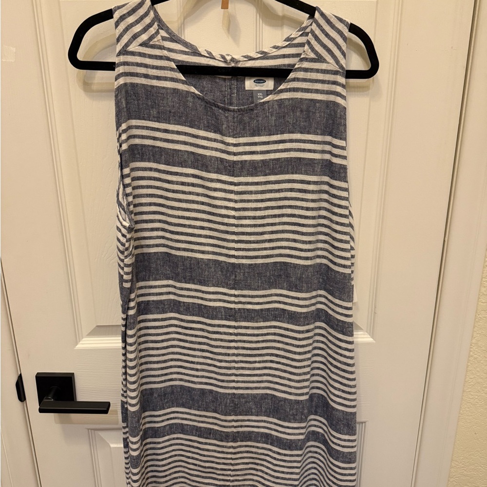 Old Navy Navy and White Striped Dress